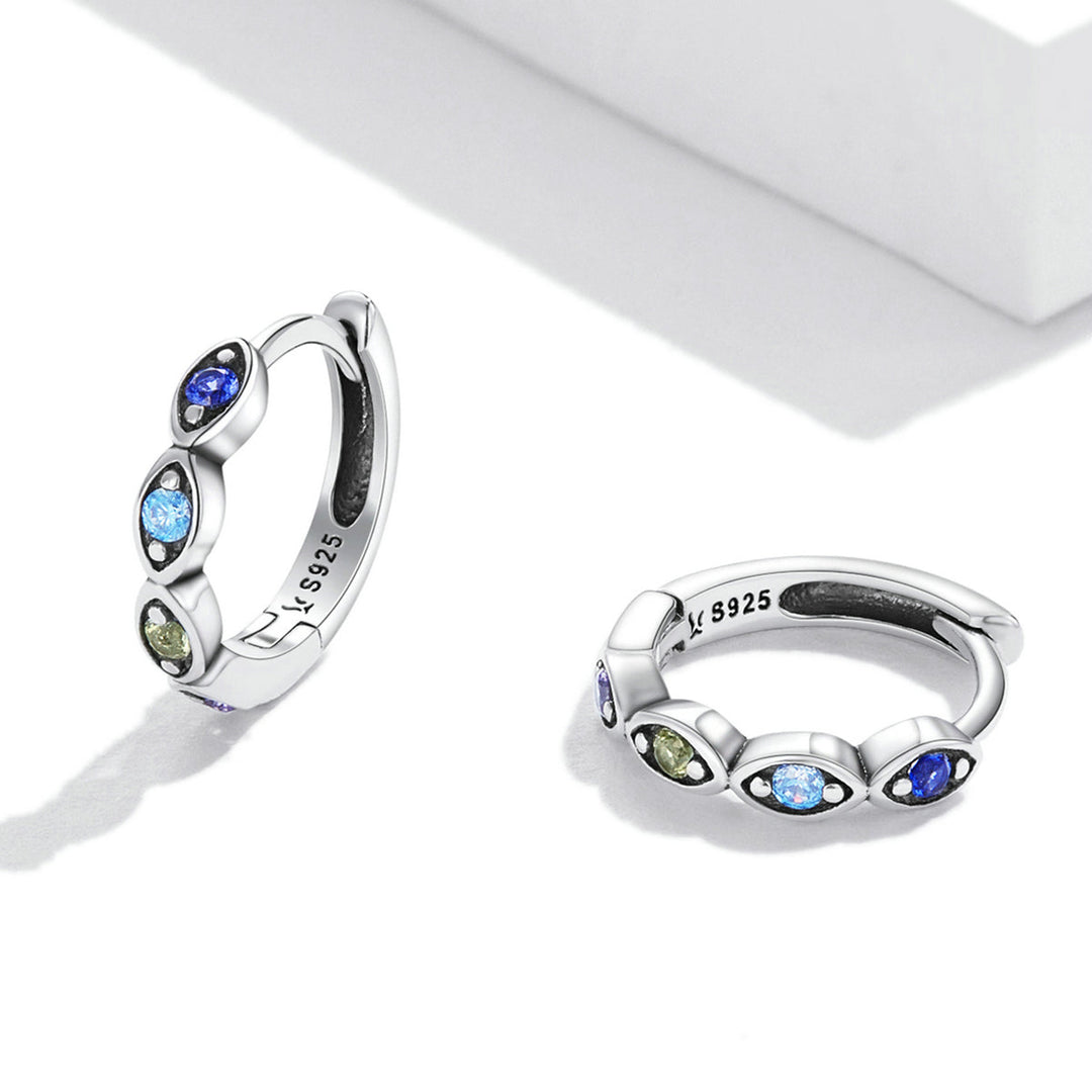 925 Sterling Silver Pavé Setting Earrings with CZ Stone
