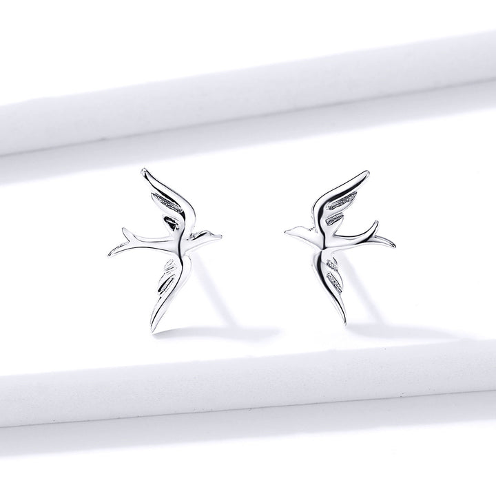 925 Sterling Silver Earrings 0.7*1.2cm for Women