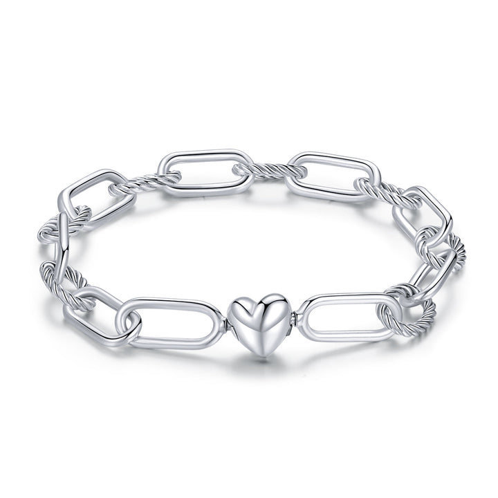 925 Sterling Silver Oxidized Bracelet 17cm for Women
