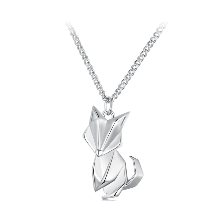 925 Sterling Silver 16mm x 10mm Platinum Plated Necklace for Unisex