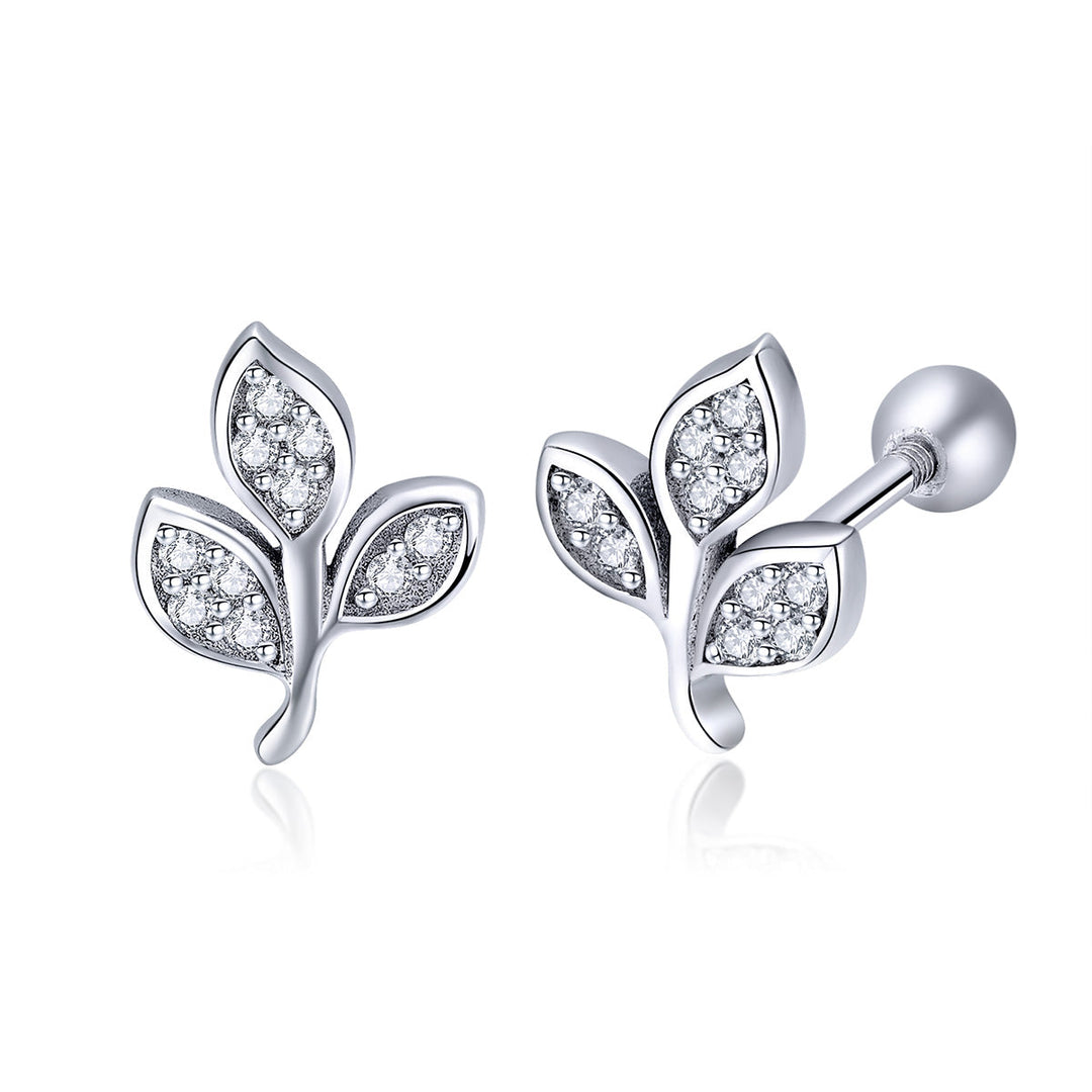 925 Sterling Silver Oxidized Pavé Setting CZ Earrings