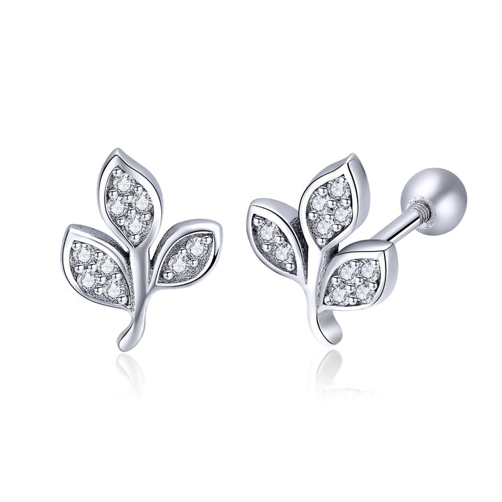 925 Sterling Silver Oxidized Pavé Setting CZ Earrings