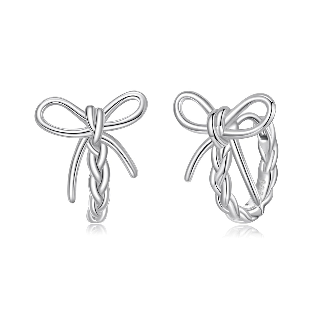 925 Sterling Silver Earrings with White Gold Plating for Women