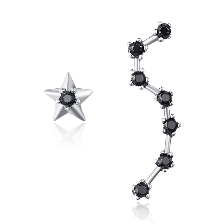 925 Sterling Silver Earrings with Pavé Setting CZ - 2.3cm Height