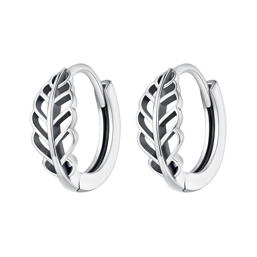 925 Sterling Silver Oxidized Earrings 12*5mm