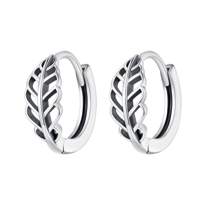 925 Sterling Silver Oxidized Earrings 12*5mm