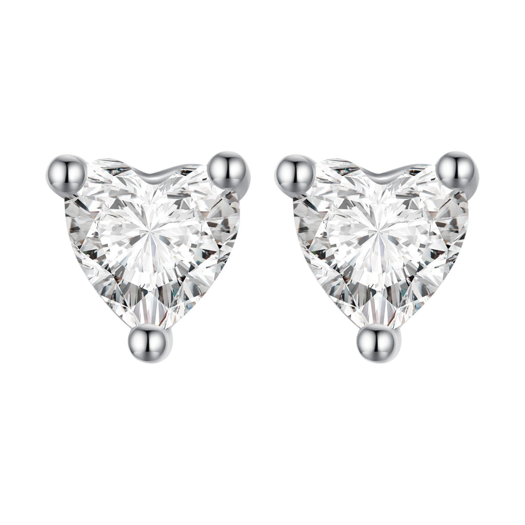 999 Platinum Plated S925 Silver Pavé Setting Earrings for Women