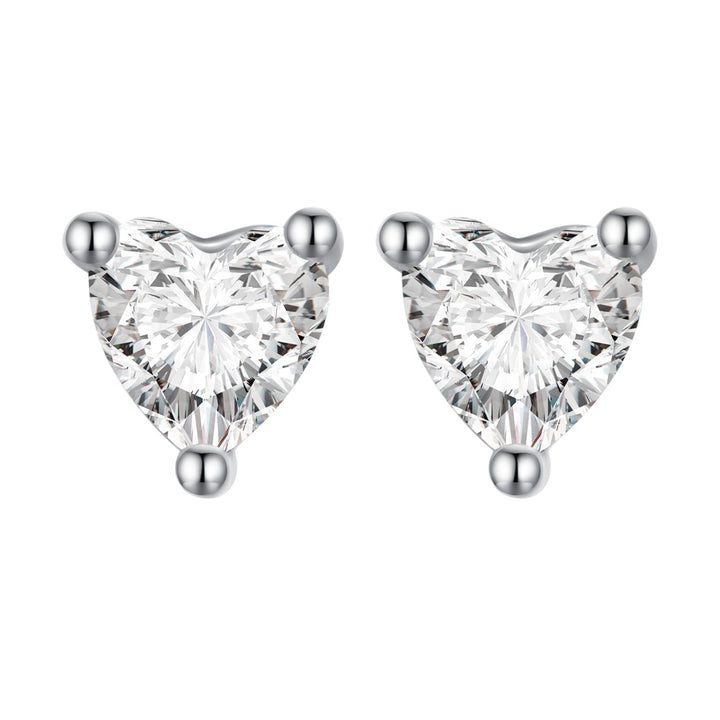999 Platinum Plated S925 Silver Pavé Setting Earrings for Women