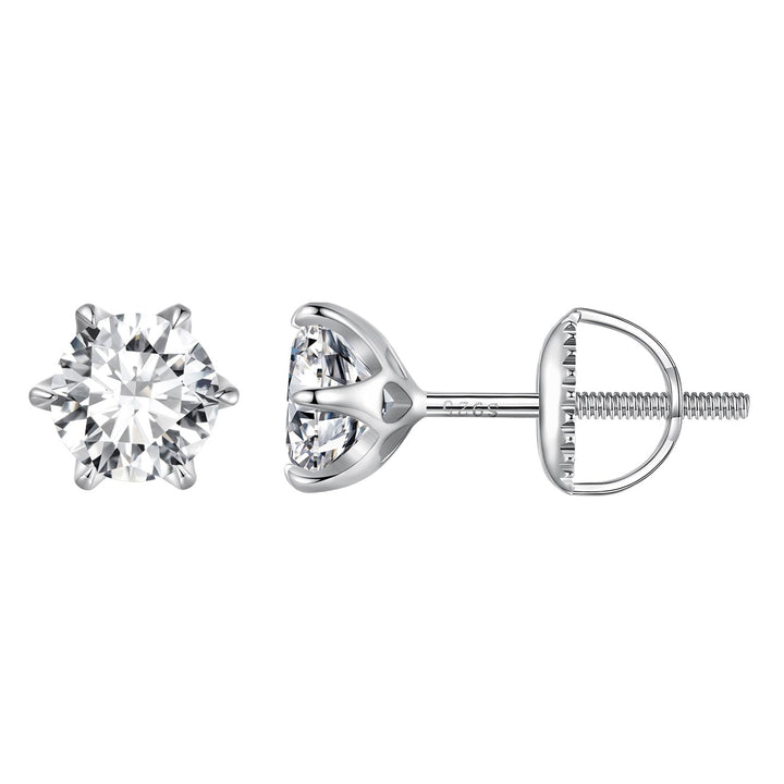 S925 Sterling Silver 2.00 Carat Moissanite Earrings for Women
