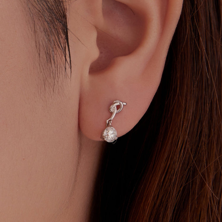 925 Sterling Silver Moissanite 0.50 Carat Earrings for Women