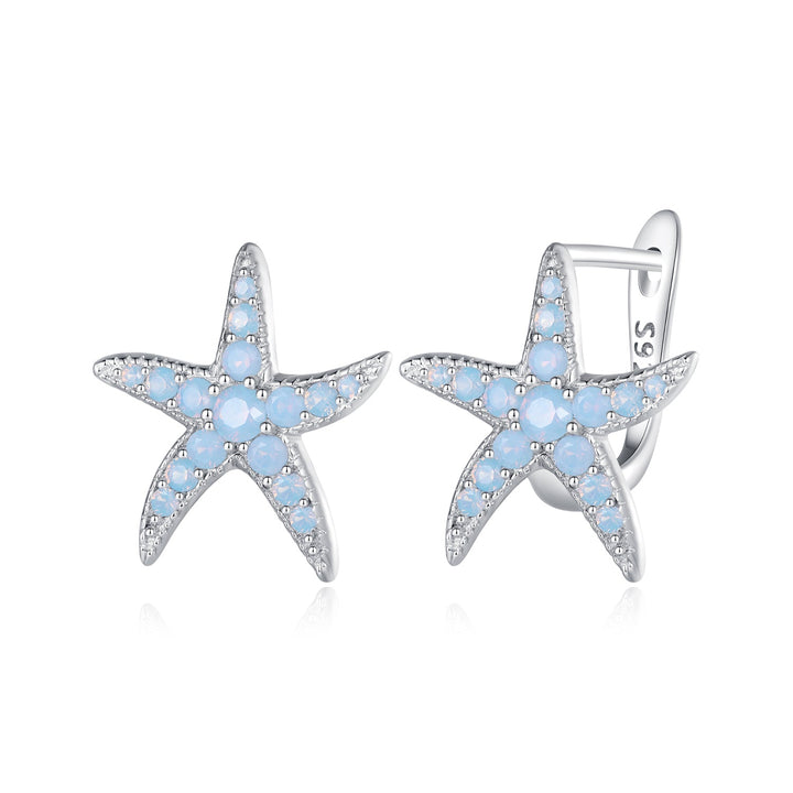 925 Sterling Silver Opal Earrings 15x13mm for Women