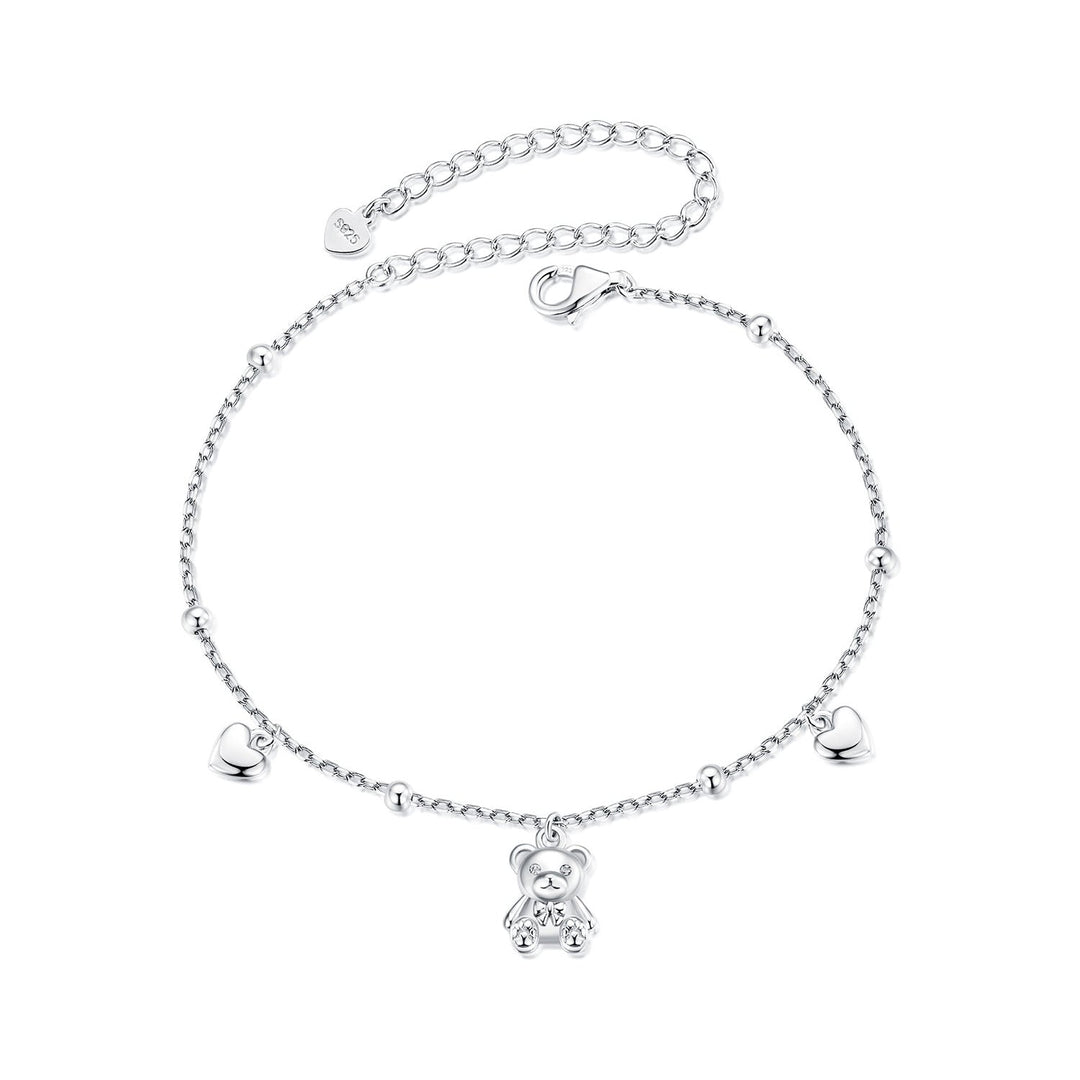 925 Sterling Silver Bracelet with Pavé Setting CZ, 150+60mm Length for Women