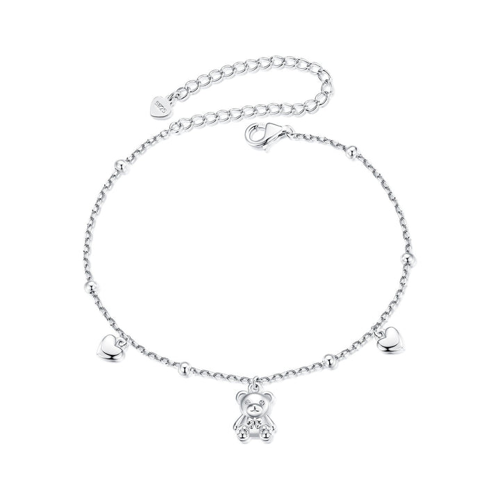 925 Sterling Silver Bracelet with Pavé Setting CZ, 150+60mm Length for Women