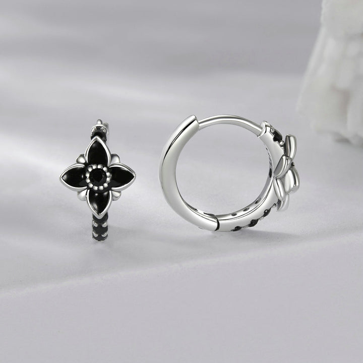 925 Sterling Silver Enamel and CZ Earrings for Women
