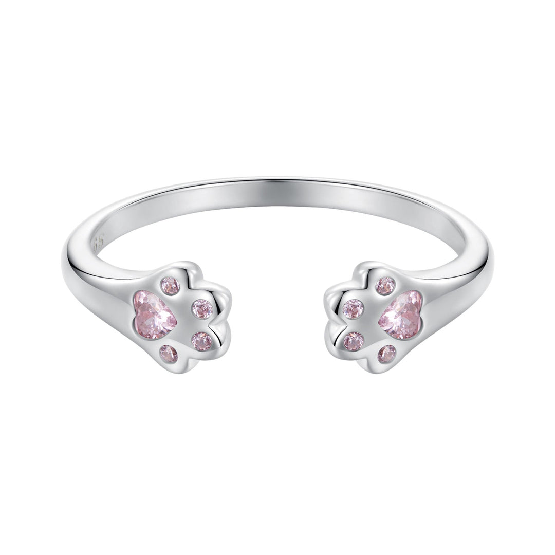 925 Sterling Silver White Gold Plated Pavé Setting CZ Ring