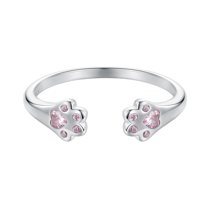 925 Sterling Silver White Gold Plated Pavé Setting CZ Ring
