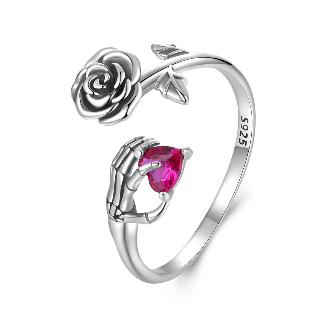925 Sterling Silver Ring with Pavé Setting CZ, Width 0.15cm, Women&