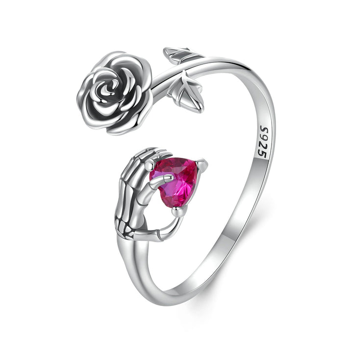 925 Sterling Silver Ring with Pavé Setting CZ, Width 0.15cm, Women&