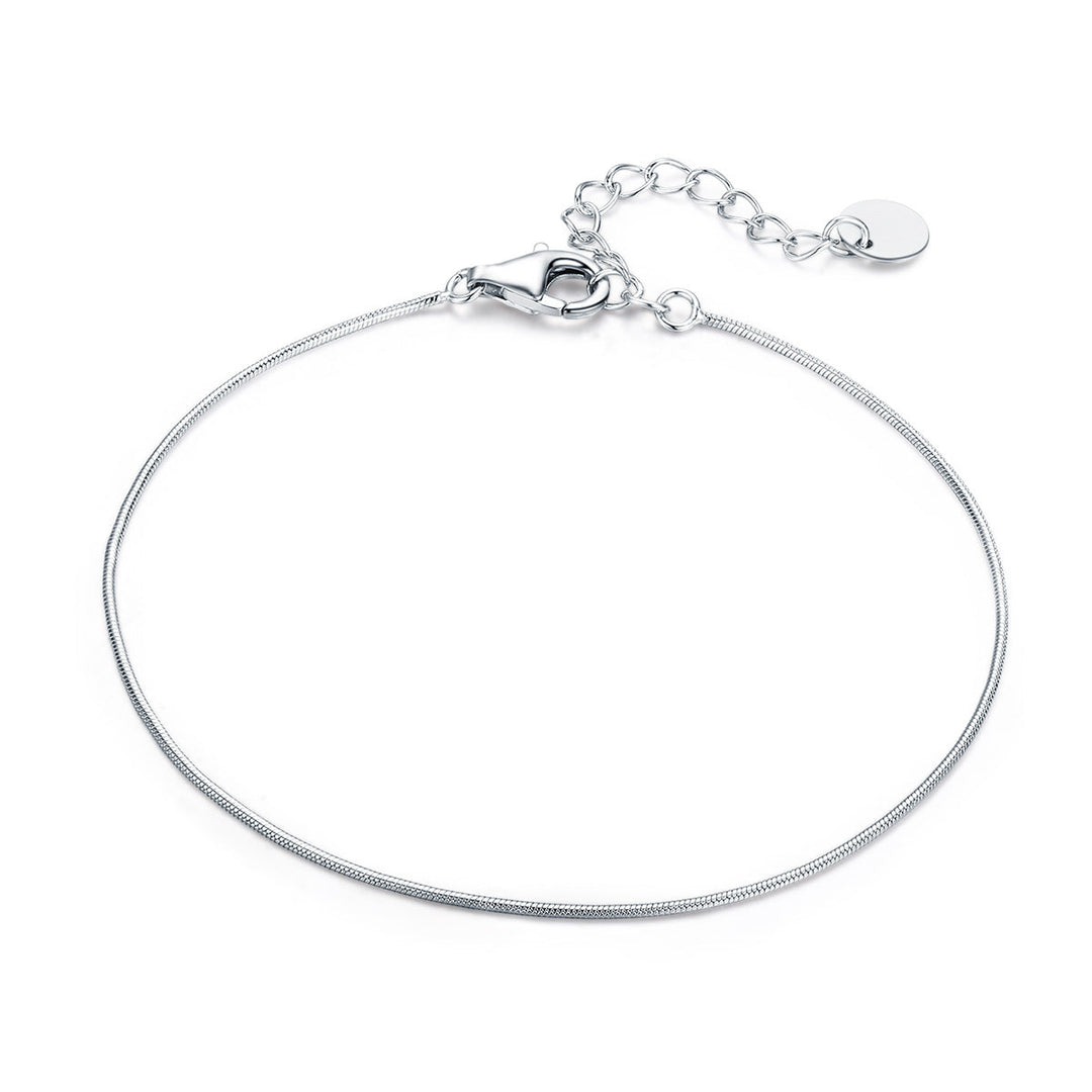 925 Sterling Silver Adjustable Platinum Plated Bracelet for Women