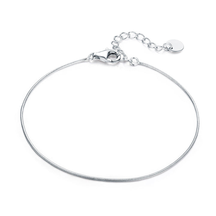 925 Sterling Silver Adjustable Platinum Plated Bracelet for Women