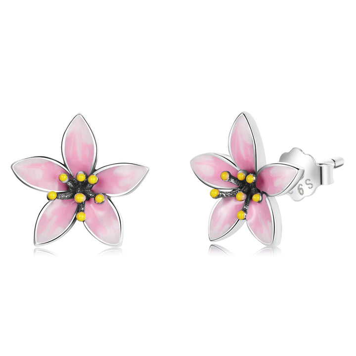 925 Sterling Silver Enamel Oxidized Earrings