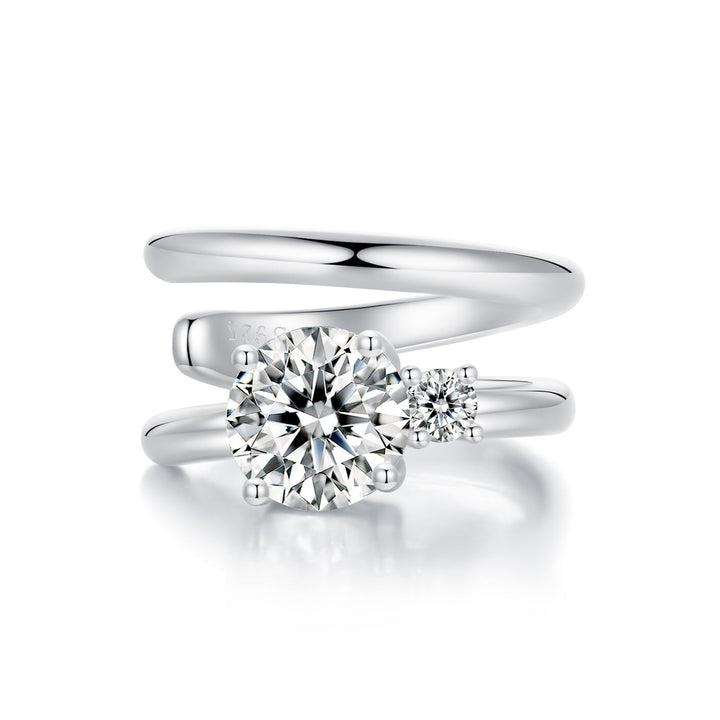 925 Sterling Silver 5mm Moissanite Earrings for Women, 13x8mm, White Gold Plated