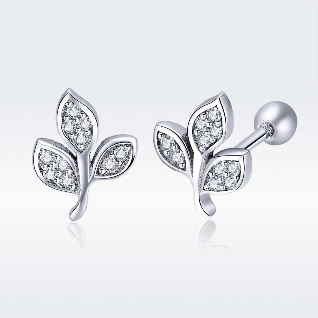 925 Sterling Silver Oxidized Pavé Setting CZ Earrings