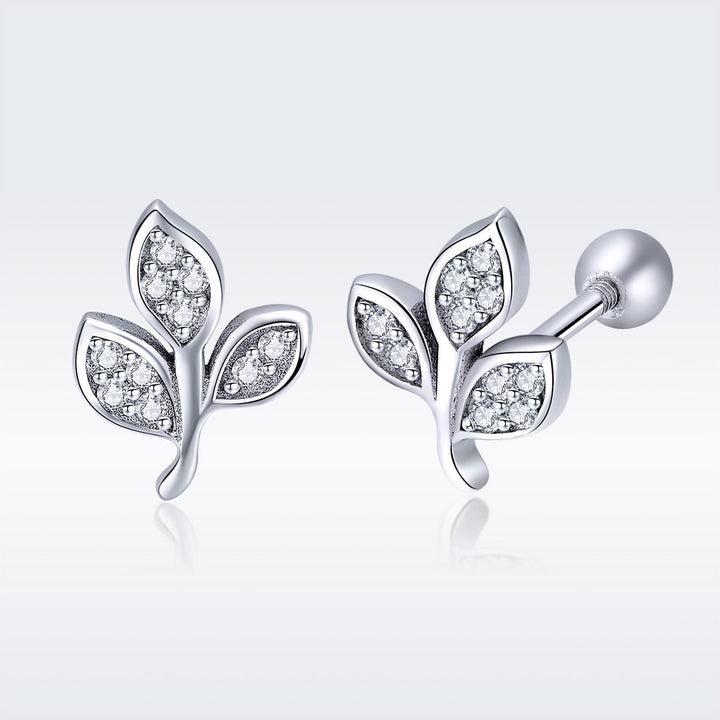 925 Sterling Silver Oxidized Pavé Setting CZ Earrings