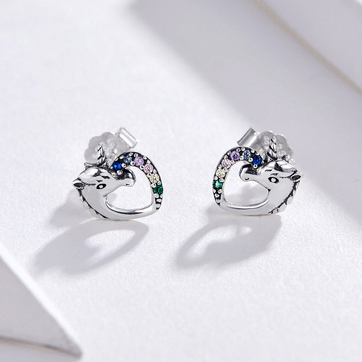 925 Sterling Silver Earrings with Oxidized Finish and Pavé Setting