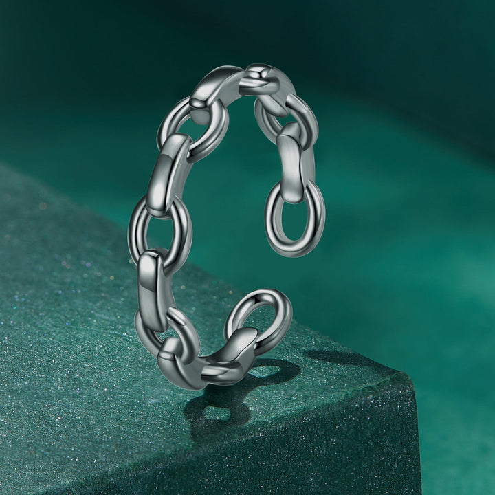 925 Sterling Silver Platinum Plated 0.4cm Wide Ring