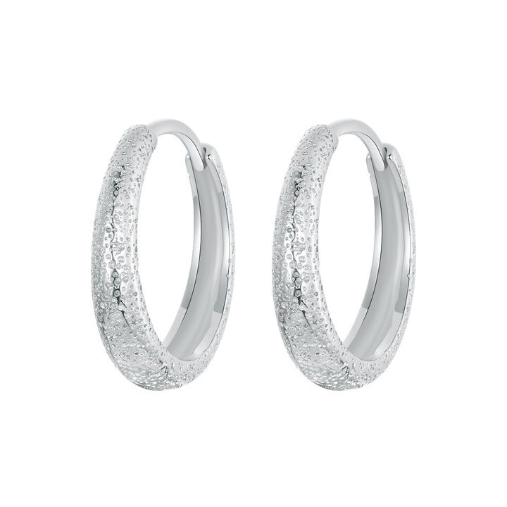 925 Sterling Silver Earrings 16*3mm with Platinum Plating for Women