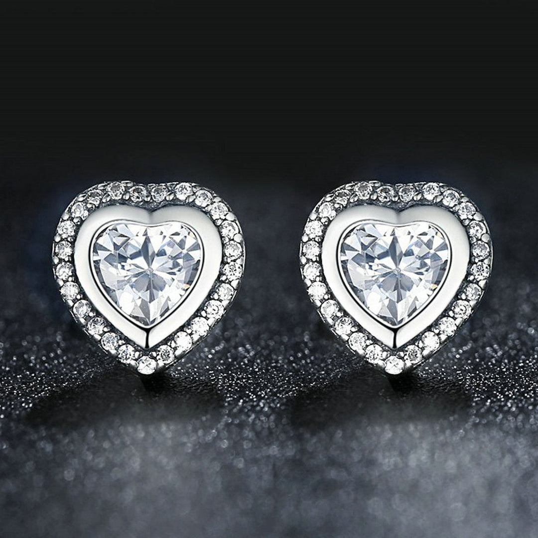 925 Sterling Silver Oxidized CZ Earrings