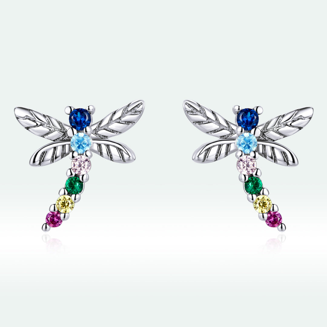 925 Sterling Silver Earrings with Pavé Setting CZ in Oxidized Silver