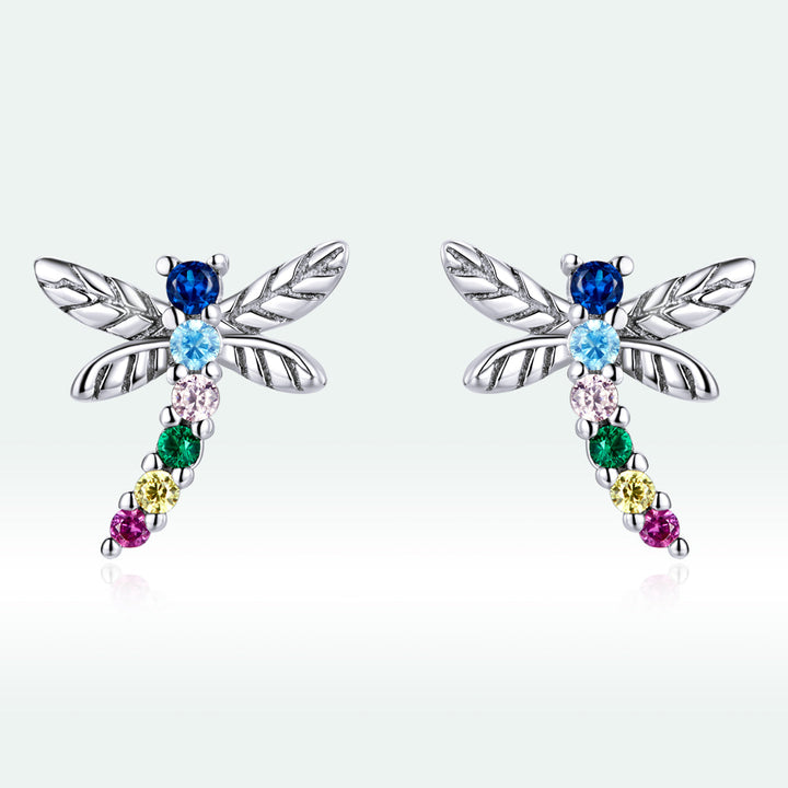 925 Sterling Silver Earrings with Pavé Setting CZ in Oxidized Silver