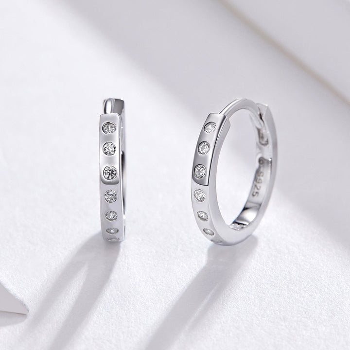 925 Sterling Silver Earrings with Pavé Setting CZ for Women
