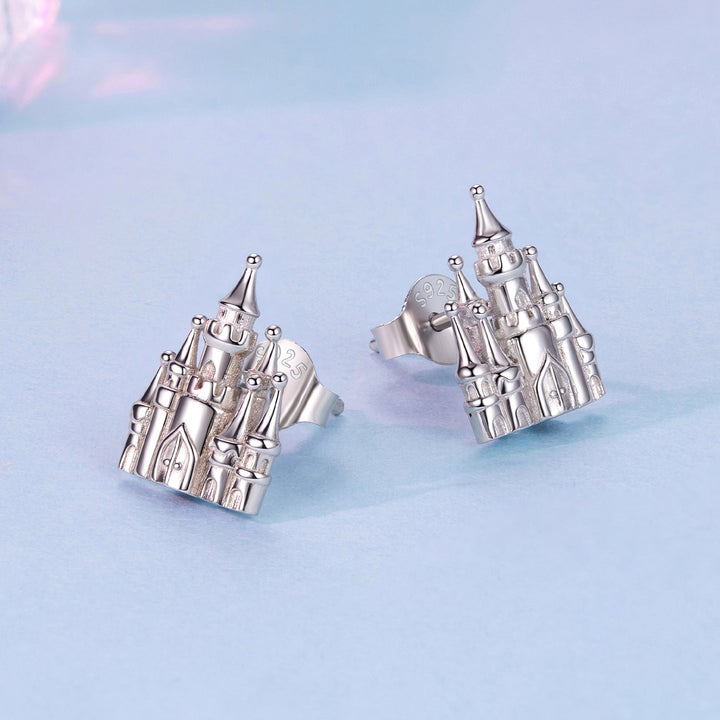 925 Sterling Silver Plated White Gold Earrings for Women, Size 1.3*1.0cm