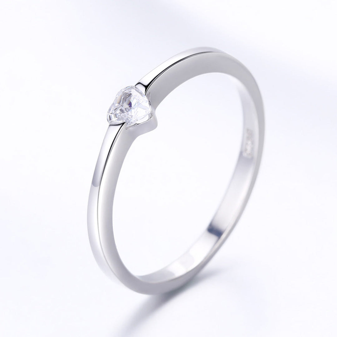 925 Sterling Silver Ring for Women Size 6.0 with Pavé Setting CZ