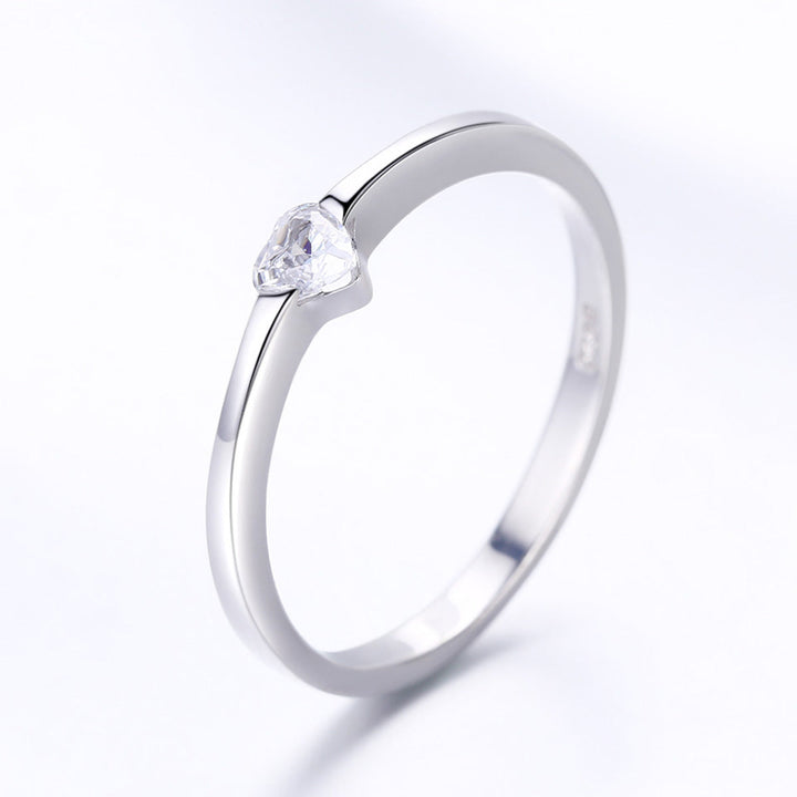 925 Sterling Silver Ring for Women Size 6.0 with Pavé Setting CZ