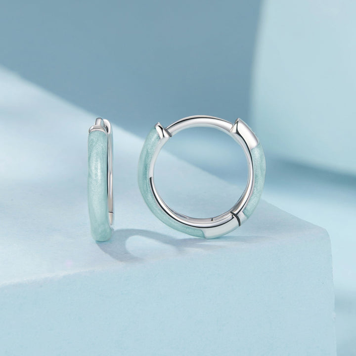 925 Sterling Silver Enamel Oxidized Earrings for Women