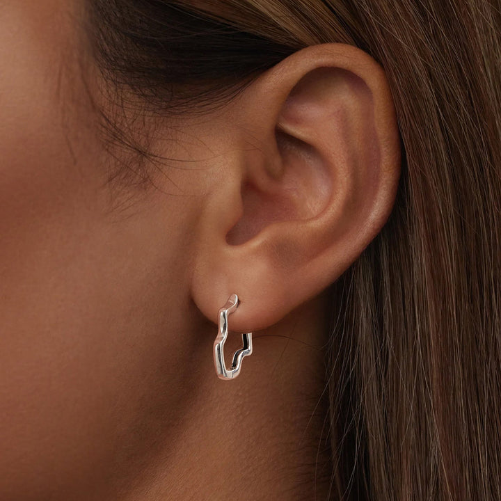 925 Sterling Silver &amp; Oxidized Silver Earrings for Women