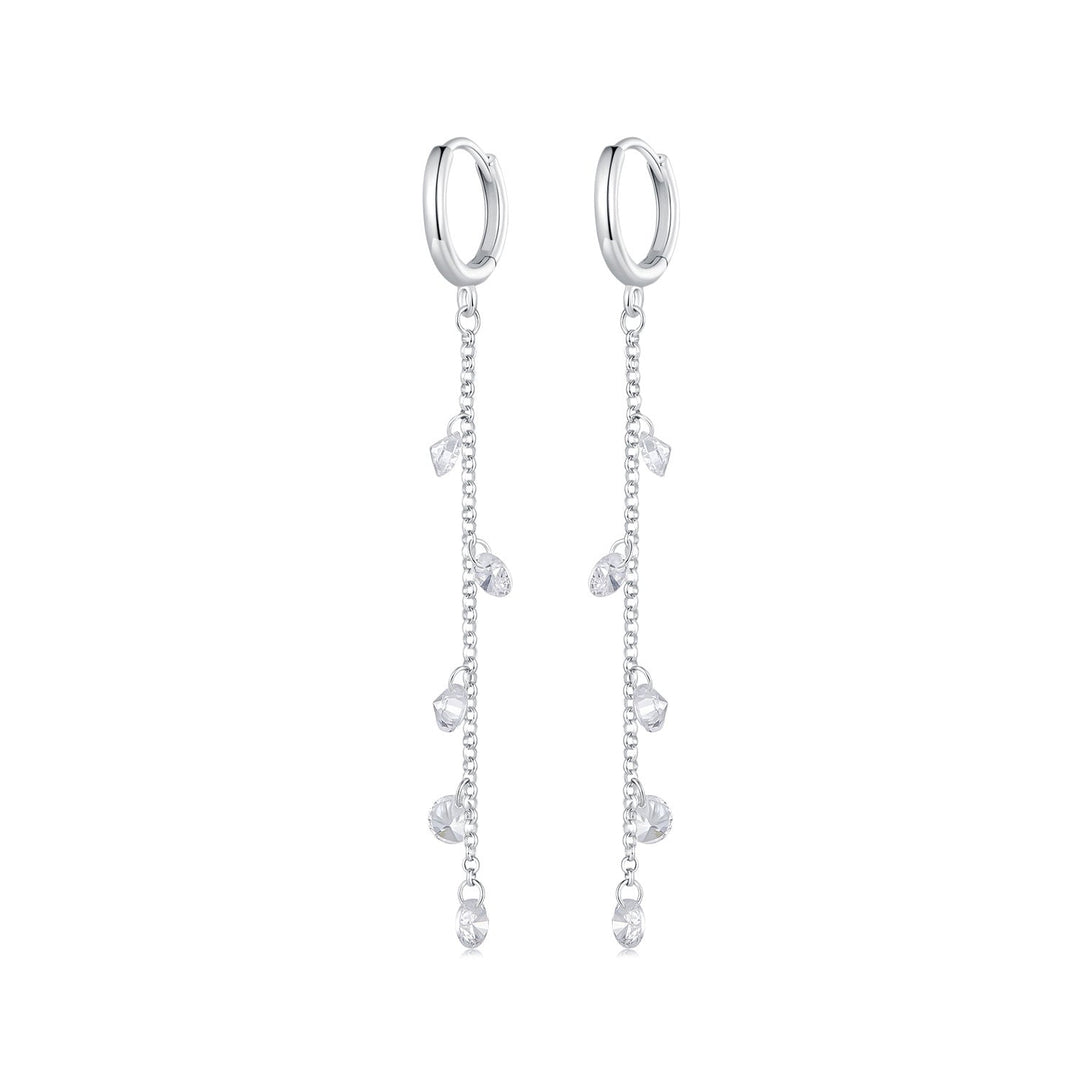 S925 Sterling Silver Pavé Setting CZ Earrings for Women