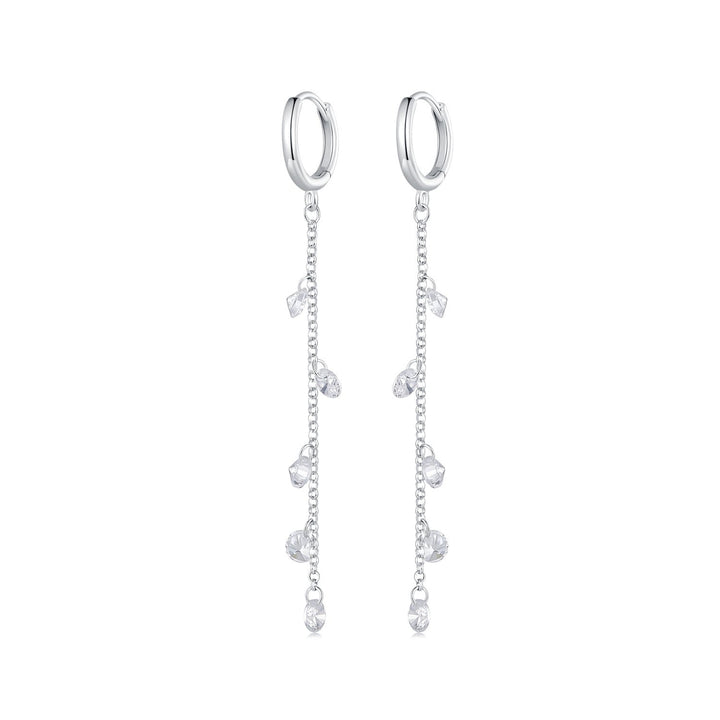 S925 Sterling Silver Pavé Setting CZ Earrings for Women