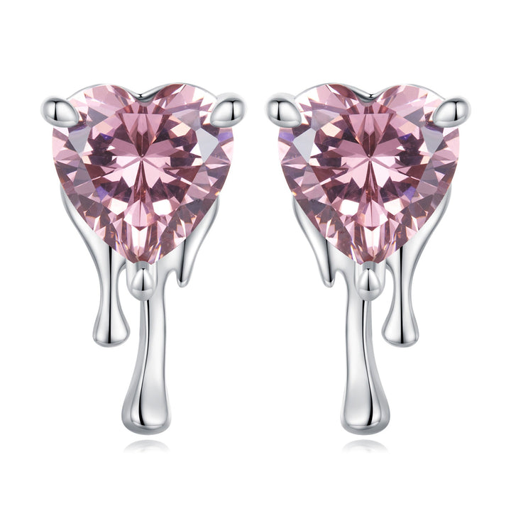 925 Sterling Silver CZ Earrings with Pavé Setting for Women