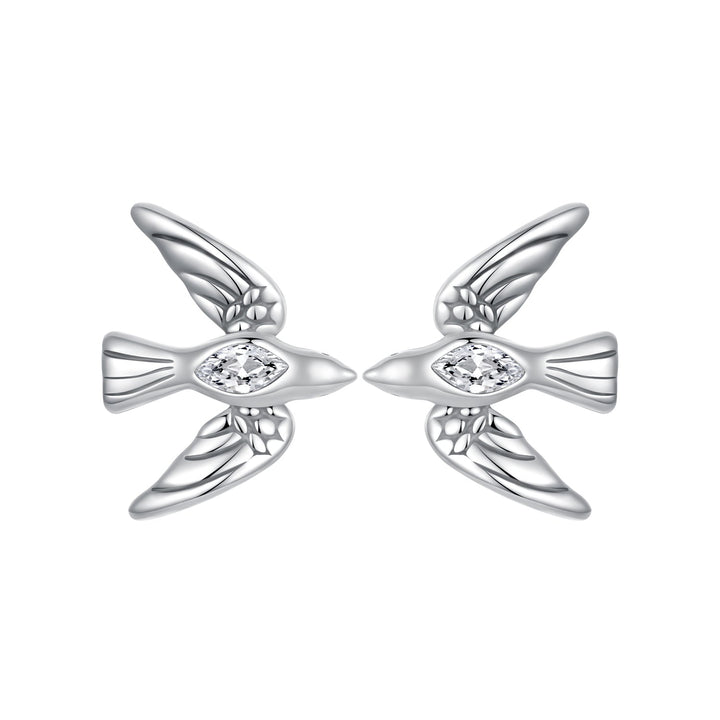 925 Sterling Silver Oxidized CZ Earrings for Women