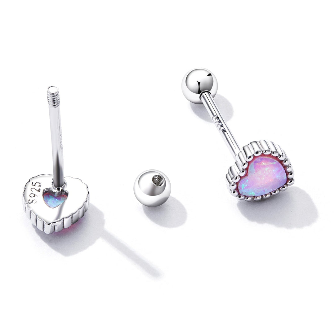 925 Sterling Silver Translucent Opal Earrings for Women