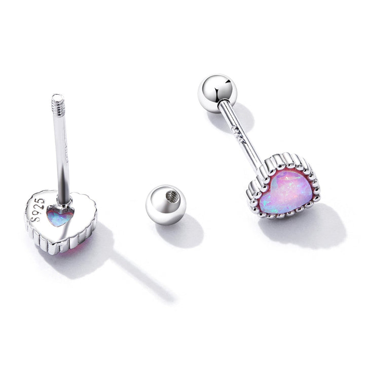 925 Sterling Silver Translucent Opal Earrings for Women