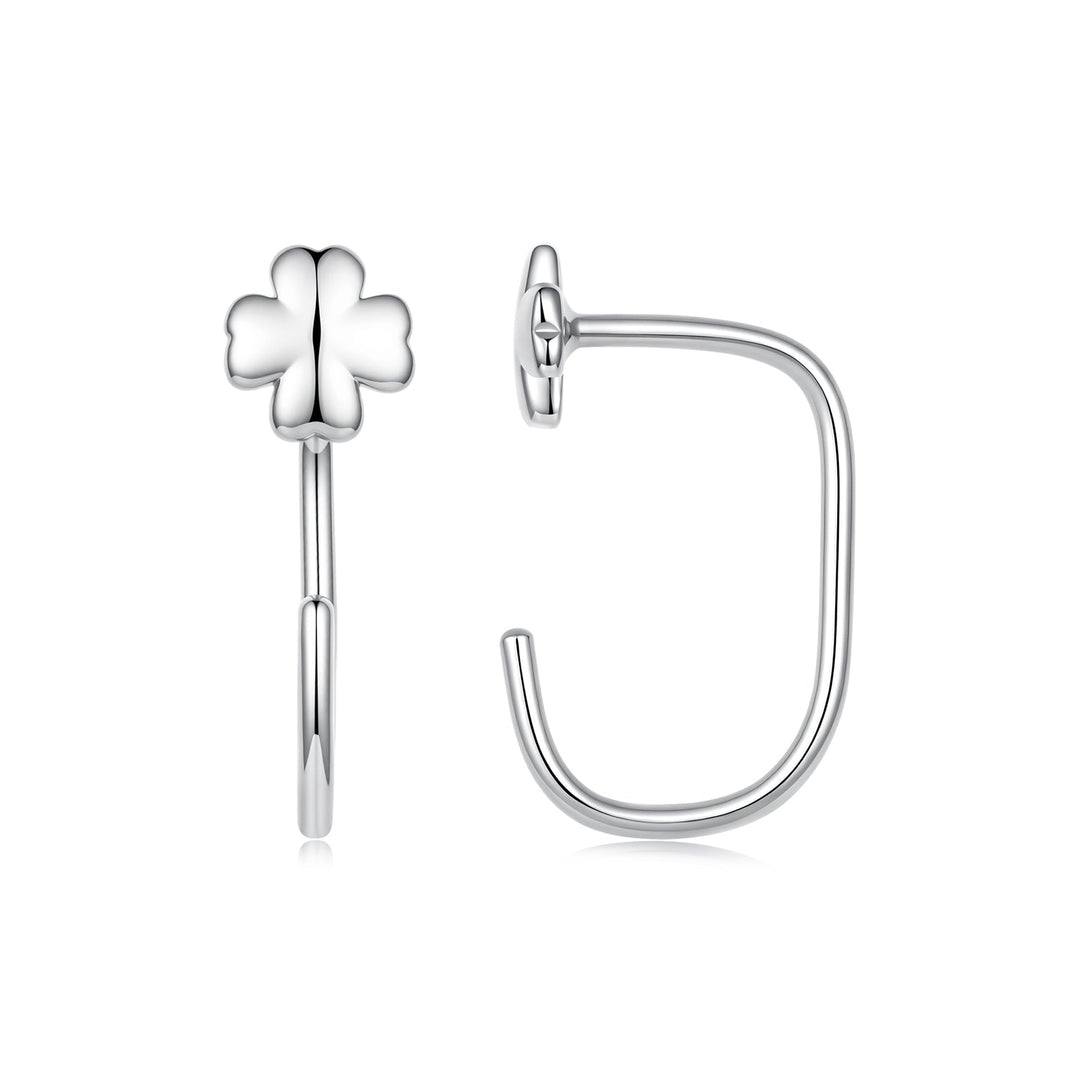 S925 Silver Brass and White Gold Plated 1.4cm Earrings for Women