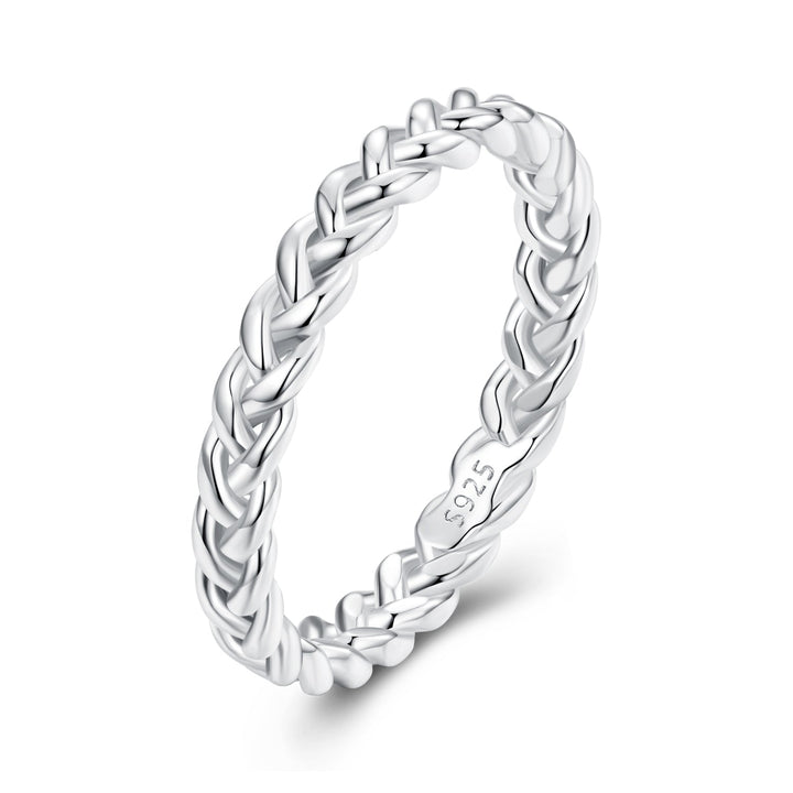 925 Sterling Silver Plated Platinum Ring Size 6 for Women