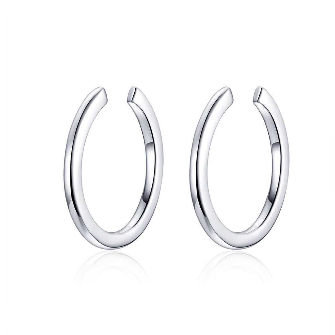 925 Sterling Silver Earrings with Platinum Plating, 1.3cm for Women