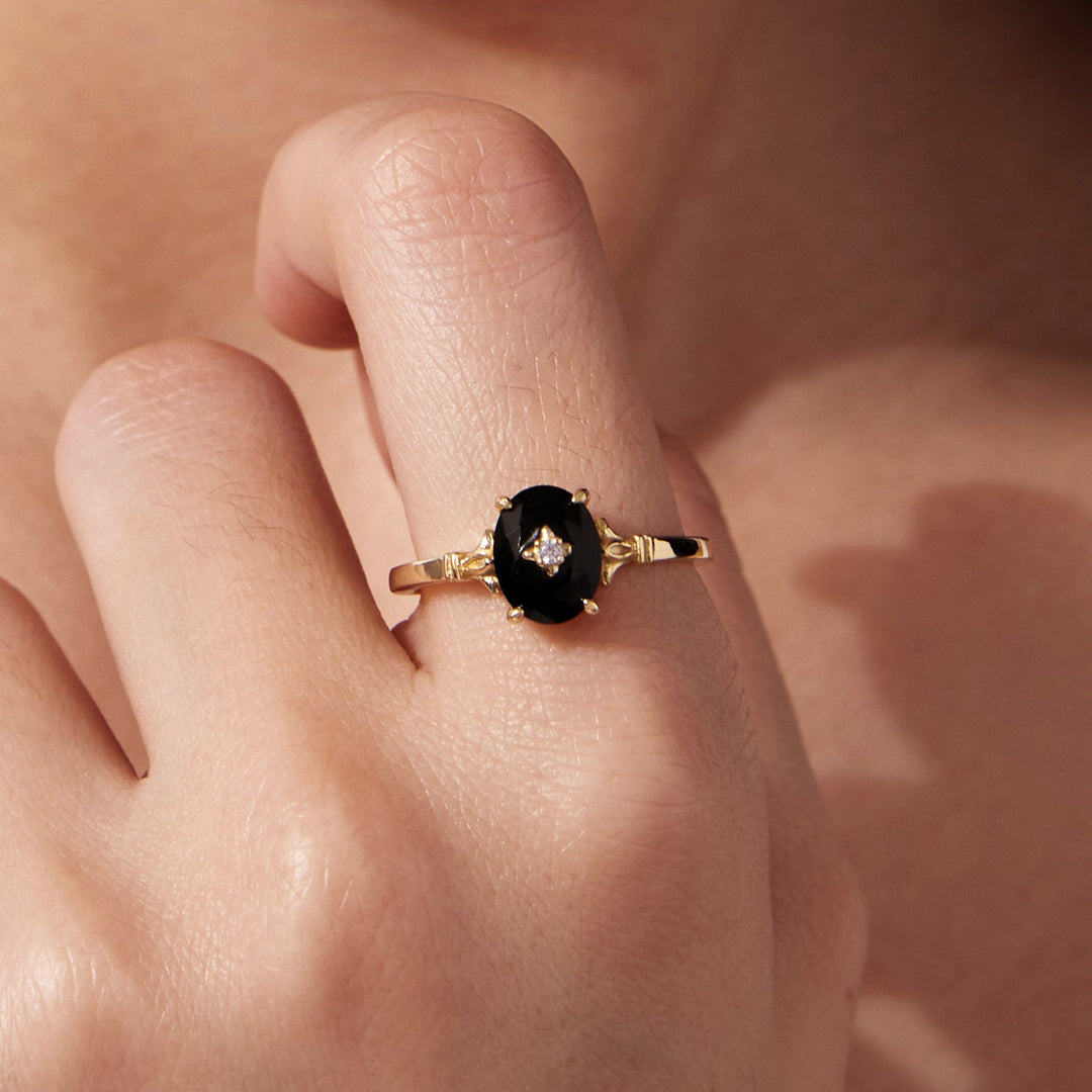 925 Sterling Silver Gold-Plated CZ Pavé Ring for Women